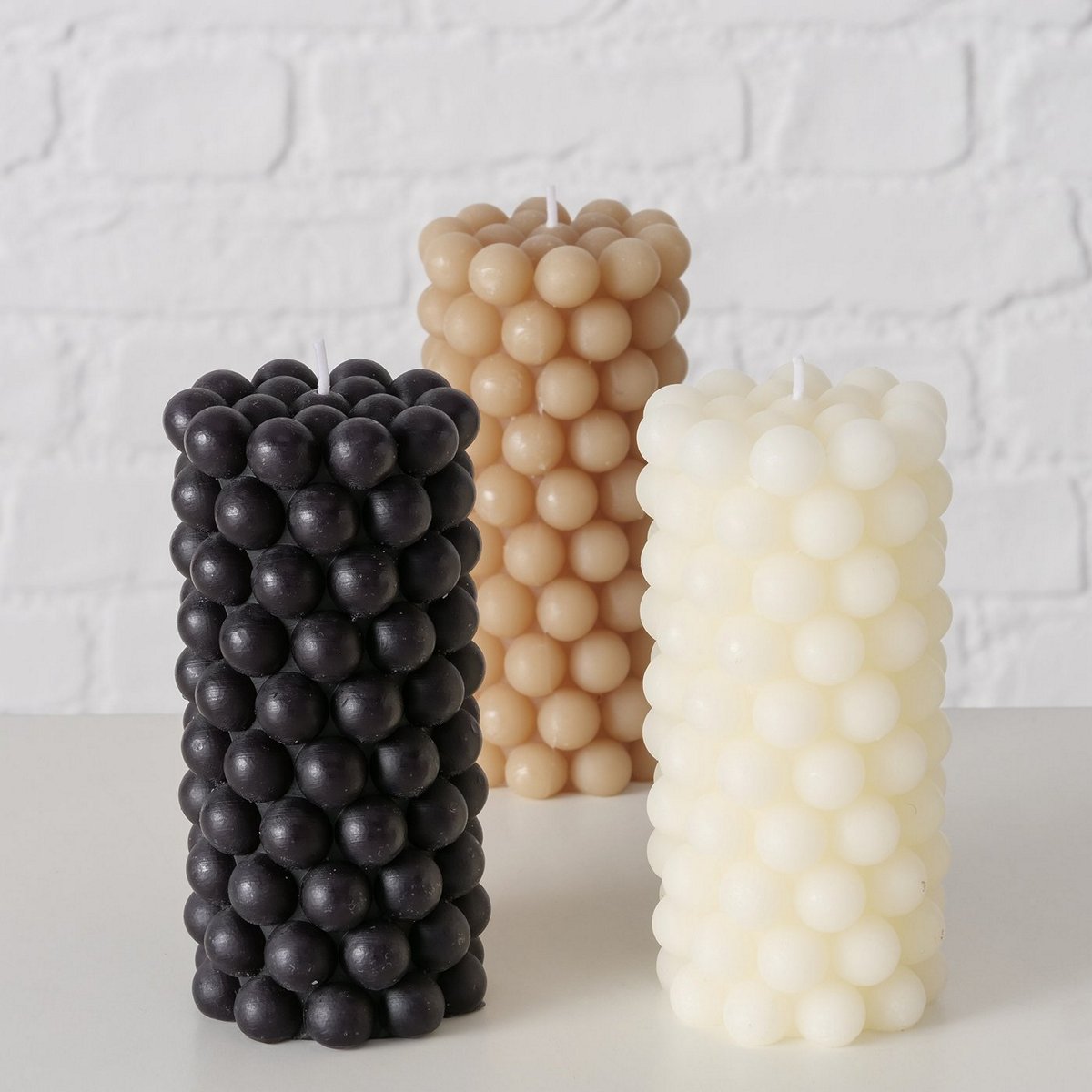 ΚΕΡΙ 3/ass ΣΧΕΔΙΟ ΠΕΡΛΕΣ ΕΚΡΟΥ ΚΑΦΕ ΜΑΥΡΟ Pearls H14 D7cm  ΠΑΡΑΦΙΝΗ image