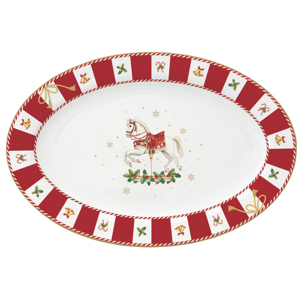 ΠΙΑΤΕΛΑ ΟΒΑΛ ΜΕ ΑΛΟΓΟ CHRISTMAS TALE 35Χ23 image