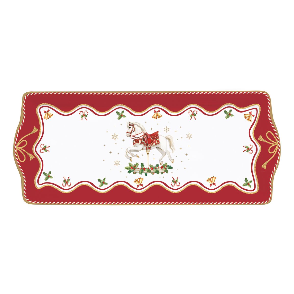 ΠΙΑΤΕΛΑ ΜΕ ΑΛΟΓΟ ΟΡΘΟΓΩΝΙΑ CHRISTMAS TALE 35Χ15CΜ ΠΟΡΣΕΛΑΝΗ ΣΕ ΚΟΥΤΙ image