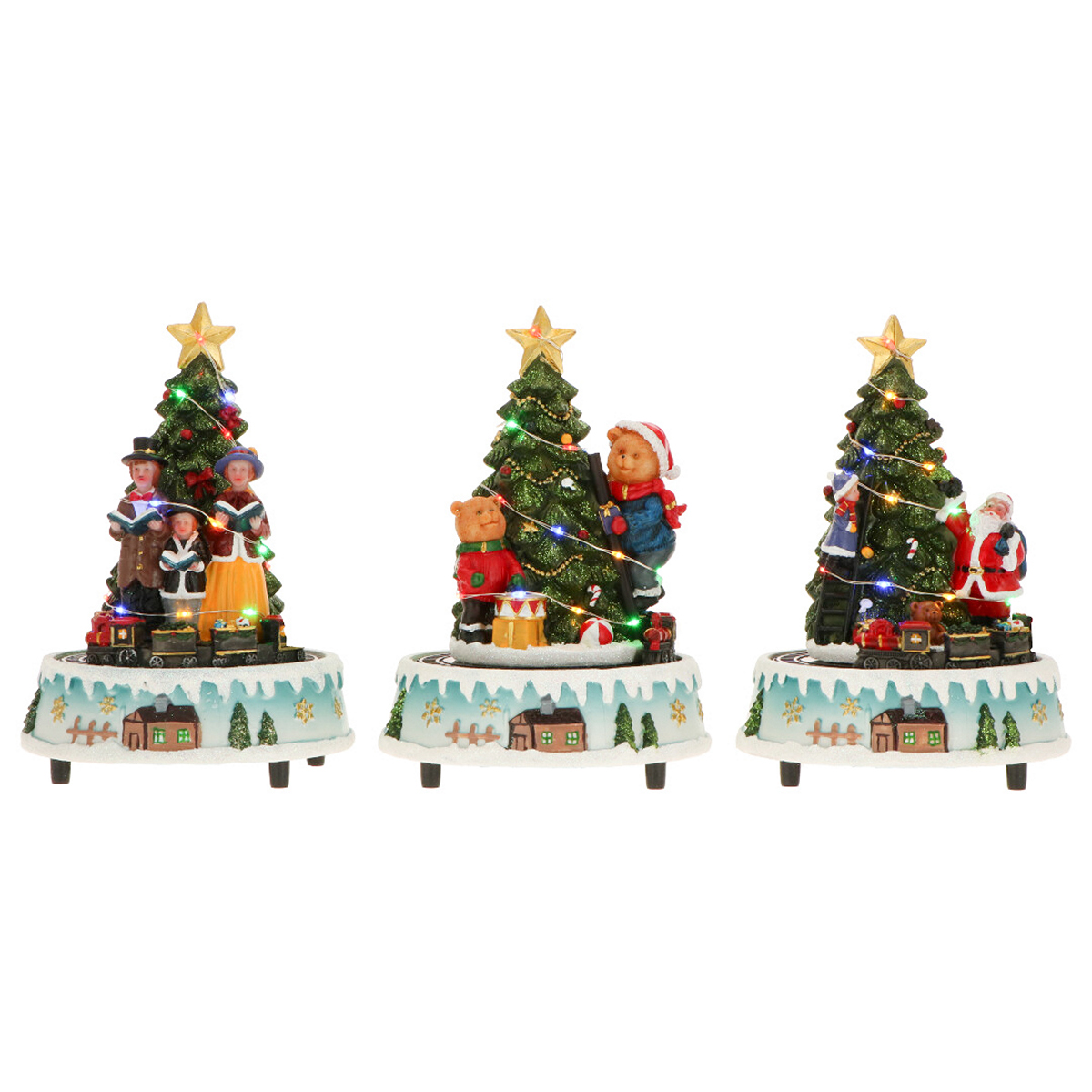 ΔΕΝΤΡΟ ΧΡΙΣΤΟΥΓΕΝΝΙΑΤΙΚΟ 3/ass LED ΜΕ ΤΡΑΙΝΟ ΚΑΙ ΑΙ ΒΑΣΙΛΗ ΧΟΡΩΔΙΑ ΑΡΚΟΥΔΑΚΙΑ B/O 15 image