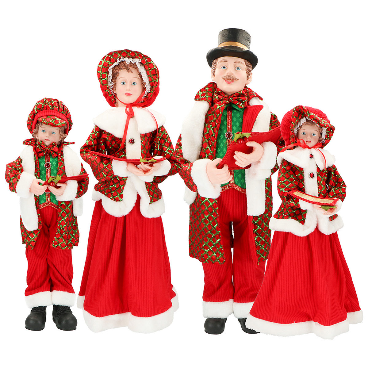 ΧΟΡΩΔΙΑ ΣΕΤ/4 ΓΙΑ ΚΑΛΑΝΤΑ ΜΕ ΚΟΚΚΙΝΟ ΡΟΥΧΑ 28x28x85cm image