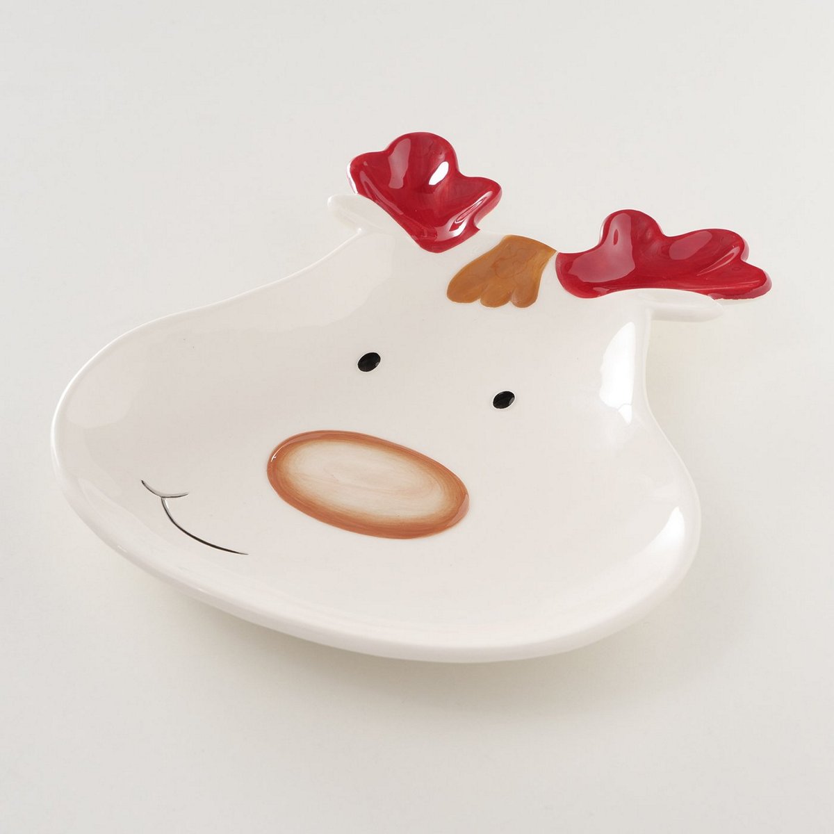 ΠΙΑΤΕΛΑ ΣΧΗΜΑ ΕΛΑΦΙ Mutzy ΛΕΥΚΟ/ΚΟΚΚΙΝΟ Dishwasher safe ΚΕΡΑΜΙΚΟ image