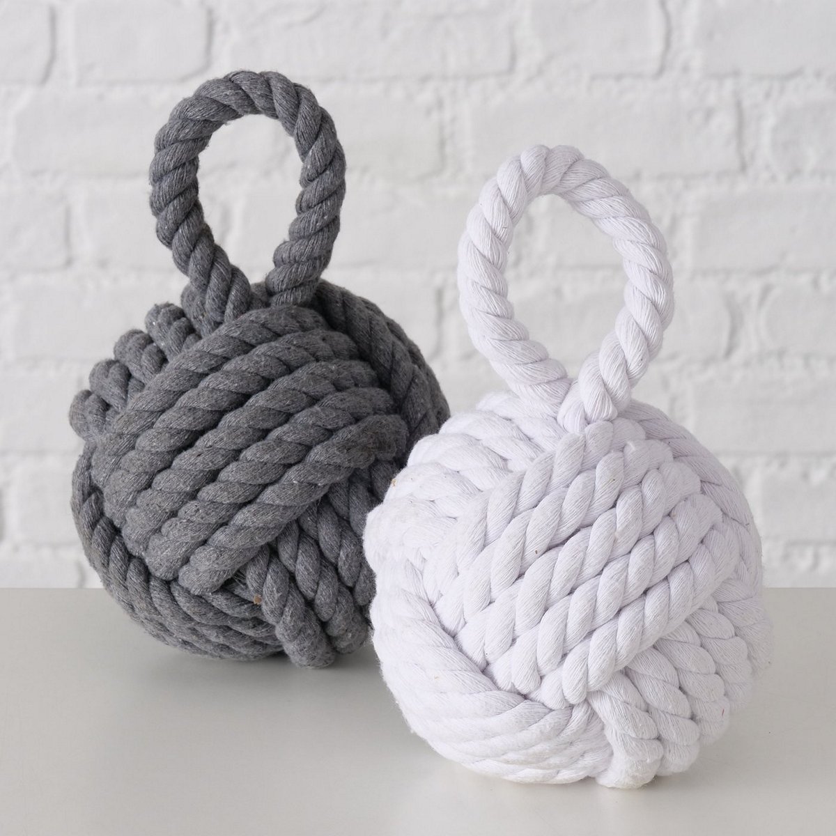 ΣΤΟΠ ΠΟΡΤΑΣ 2/ass ΣΧΟΙΝΙ ΚΟΜΠΟΣ ΛΕΥΚΟ/ΓΚΡΙ Zuber H23cm D15cm Γιούτα image