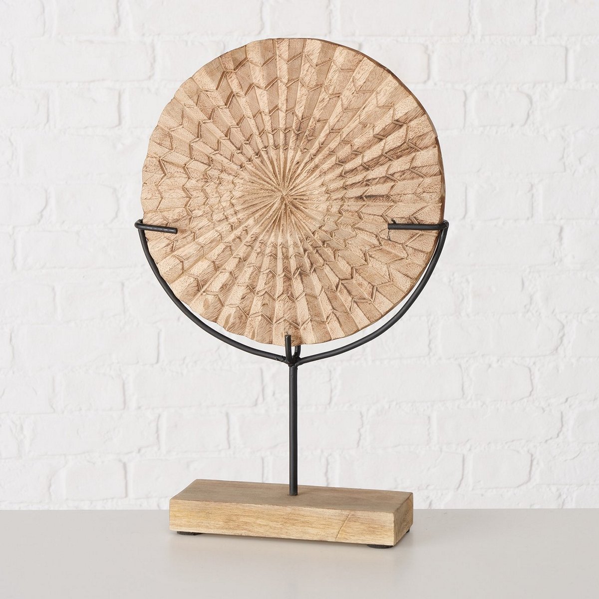 ΔΙΣΚΟΣ ΞΥΛΟ Μάνγκο ΔΙΑΚΟΣΜΗΤ ΣΕ ΒΑΣΗ Aybra H48cm image