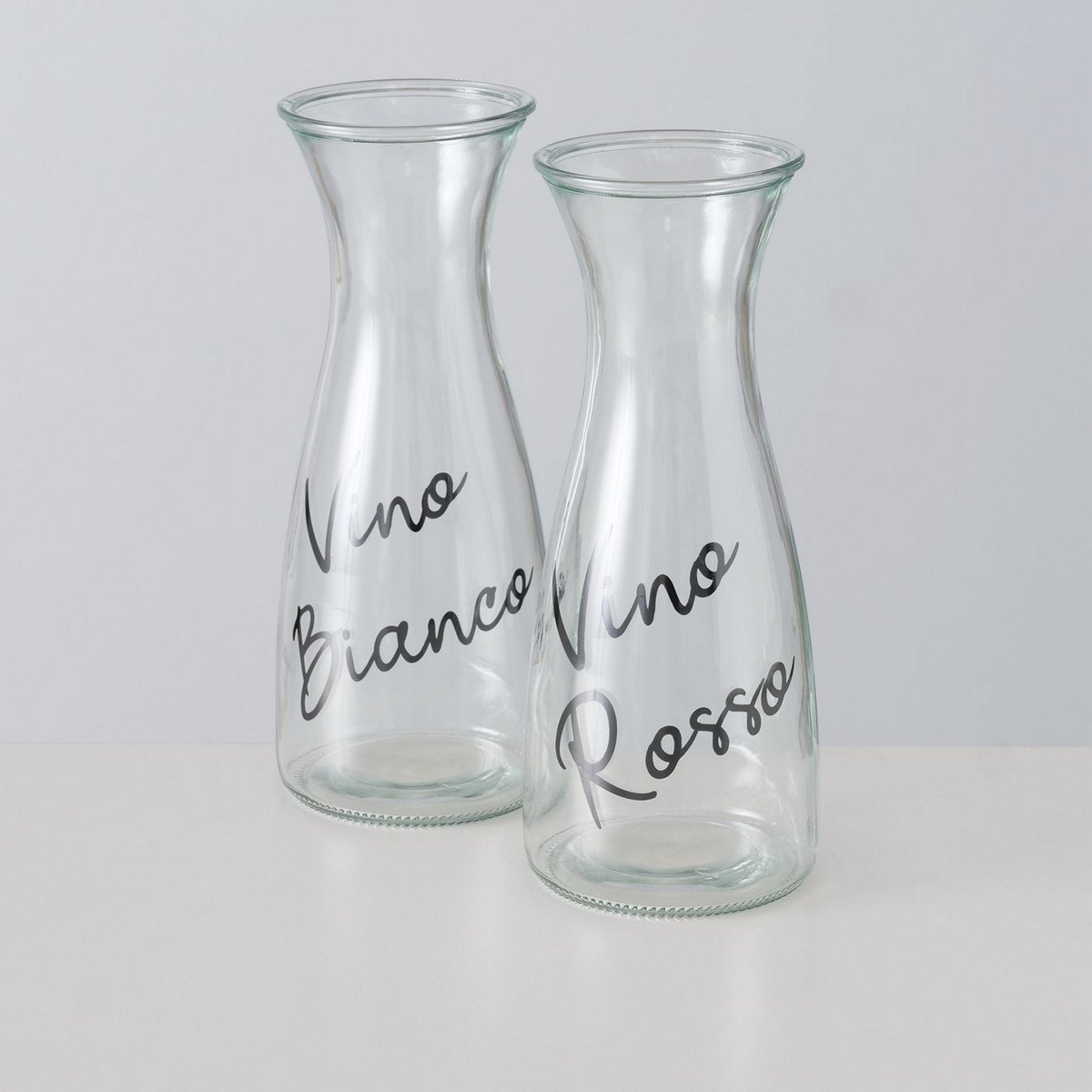 ΚΑΡΑΦΑ 2/ass Cucina 1.000ml ΓΥΑΛΙ ΔΙΑΦΑΝEΣ ΜΕ ΜΗΝΥΜΑ D10 H26cm image