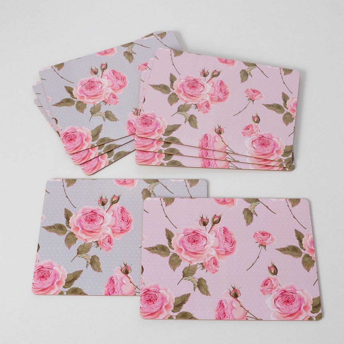 ΣΟΥΠΛΑ 2/ass ΣΧΕΔΙΟ ΛΟΥΛΟΥΔΙΑ Roselia Λουλουδάτο ΡΟΖ/ΓΚΡΙ 40x30x2cm Ινοσανίδα μέσης πυκνότητας image