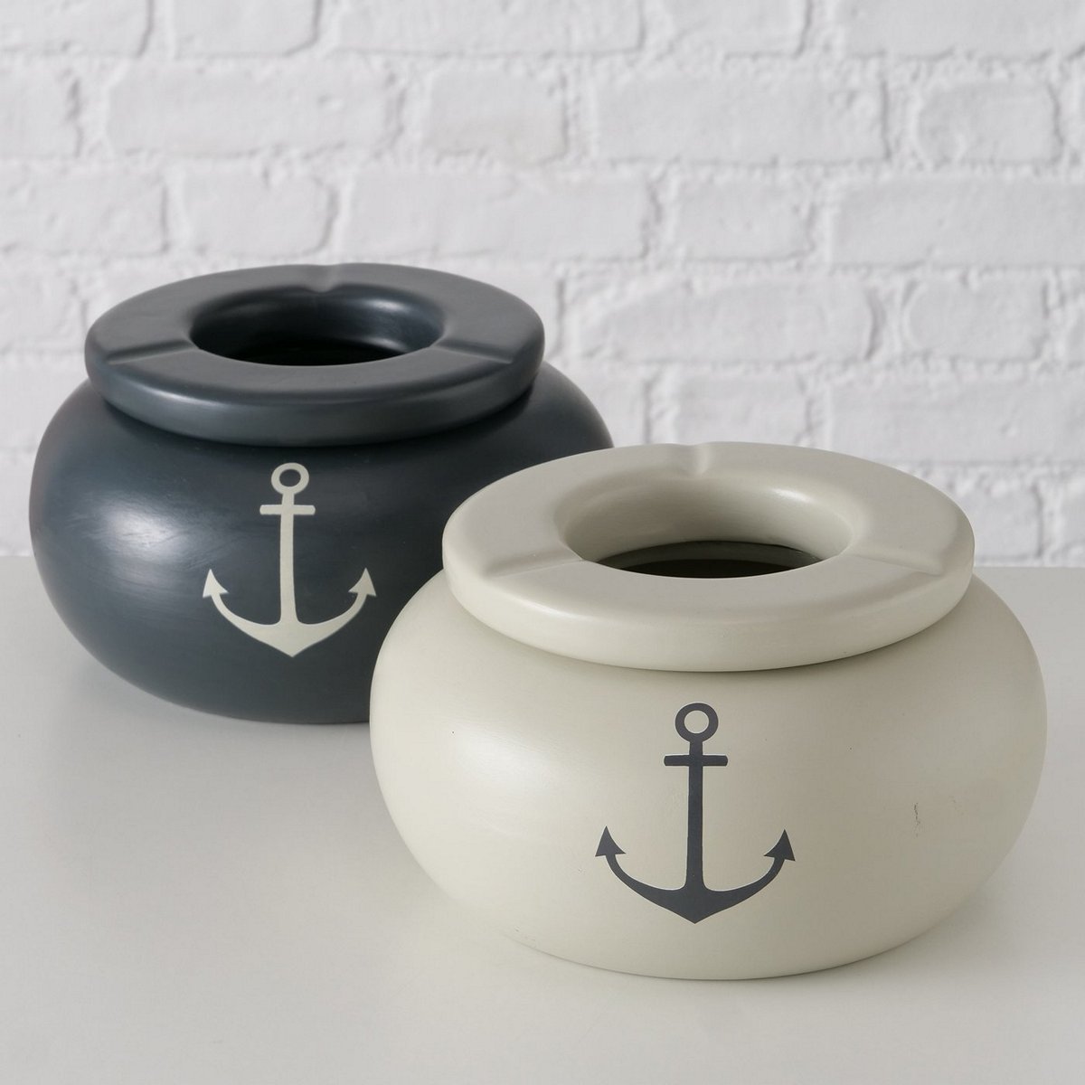 ΣΤΑΧΤΟΔΟΧΕΙΟ 2/ass ΣΧΕΔΙΟ ΑΓΚΥΡΑ ΕΞΩΤ ΧΩΡΟΥ Fohr ΕΚΡΟΥ/ΜΑΥΡΟ H11 D20cm ΔΟΛΟΜΙΤΗΣ image