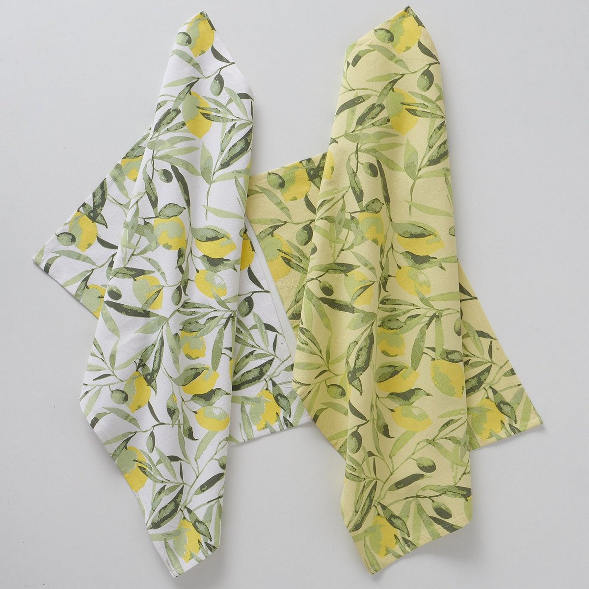 ΠΕΤΣΕΤΑ 2/ass ΣΧΕΔΙΟ Zitronella Λουλουδάτο ΛΕΥΚΟ ΚΙΤΡΙΝΟ ΠΡΑΣΙΝΟ Cotton 100% image