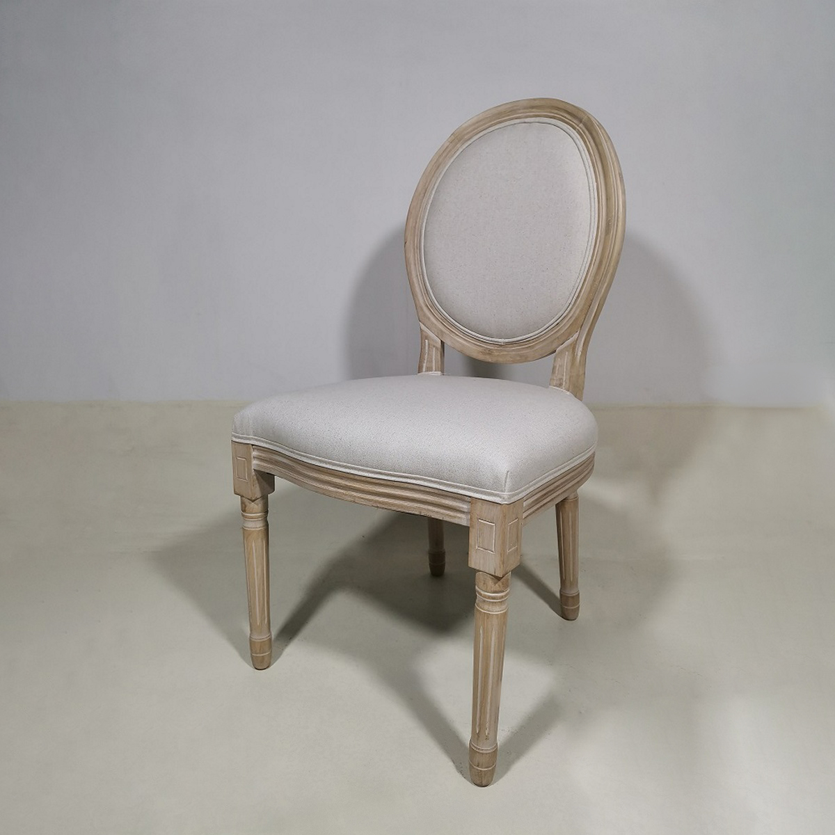 ΚΑΡΕΚΛΑ RUBBER WOOD NATURAL COTTON LINEN IVOIRE 25000 W50xD59xH48/103CM image