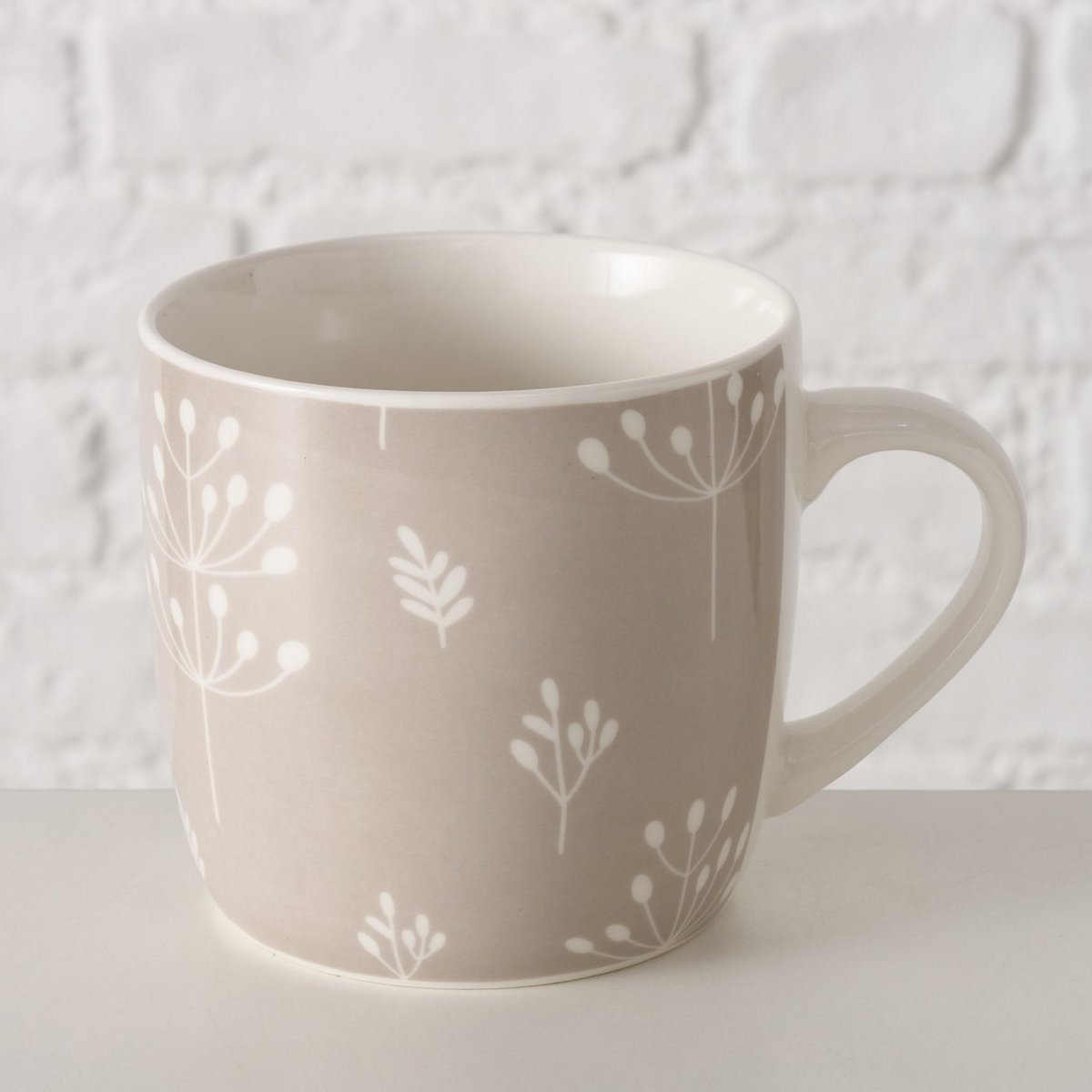 ΚΟΥΠΑ Farah ΜΠΕΖ ΛΕΥΚΟ Λουλουδάτο 400ml H9cm D9 image