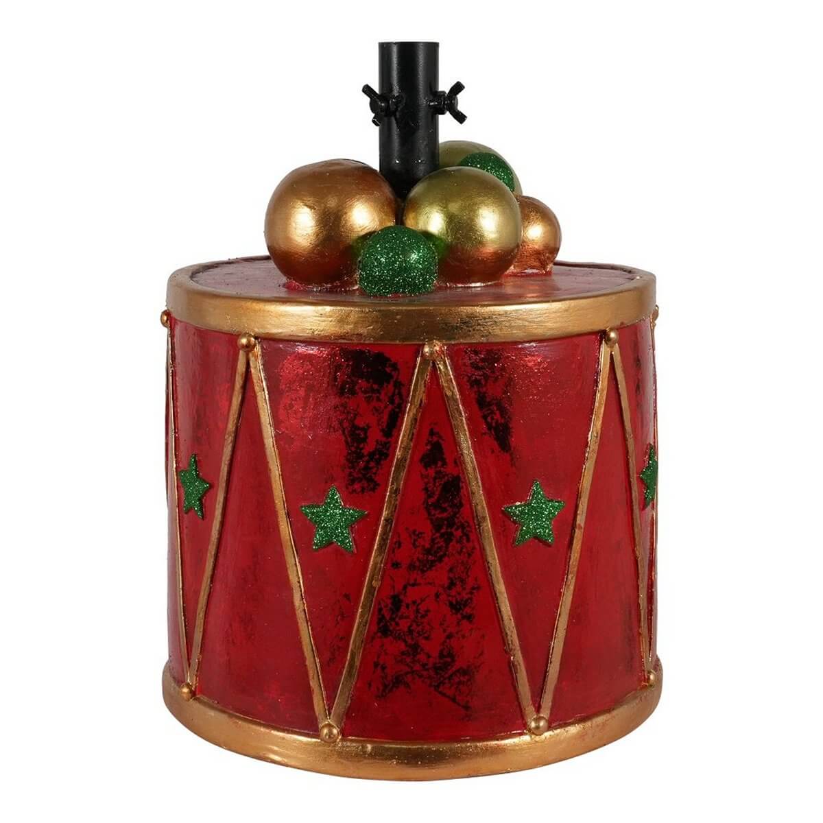 ΒΑΣΗ ΔΕΝΔΡΟΥ ΚΟΚΚΙΝΟ ΤΥΜΠΑΝΟ ΜΕ ΜΠΑΛΕΣ 33x33x34 CM image