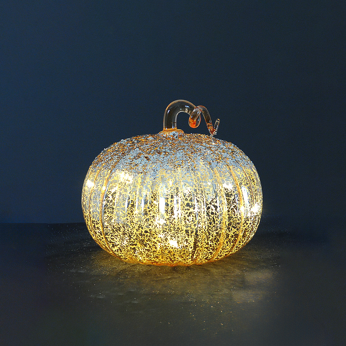 ΚΟΛΟΚΥΘΑ ΧΡΥΣΗ LED 17x15cm ΓΥΑΛΙ image