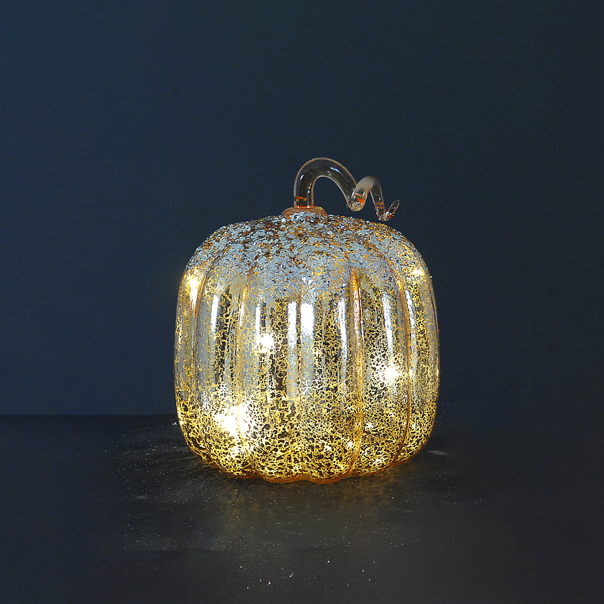 ΚΟΛΟΚΥΘΑ ΧΡΥΣΗ LED 16x18cm ΓΥΑΛΙ image