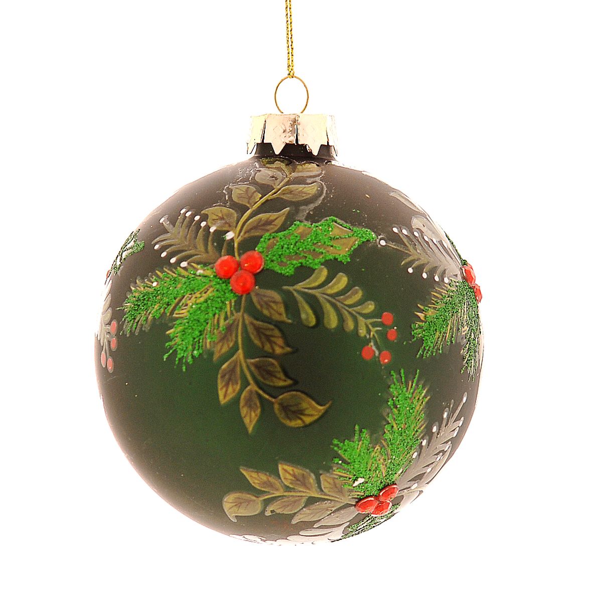 ΜΠΑΛΑ ΠΡΑΣΙΝΗ ΜΕ ΦΥΛΛΑ ΓΚΙ ΓΥΑΛΙ 8cm image