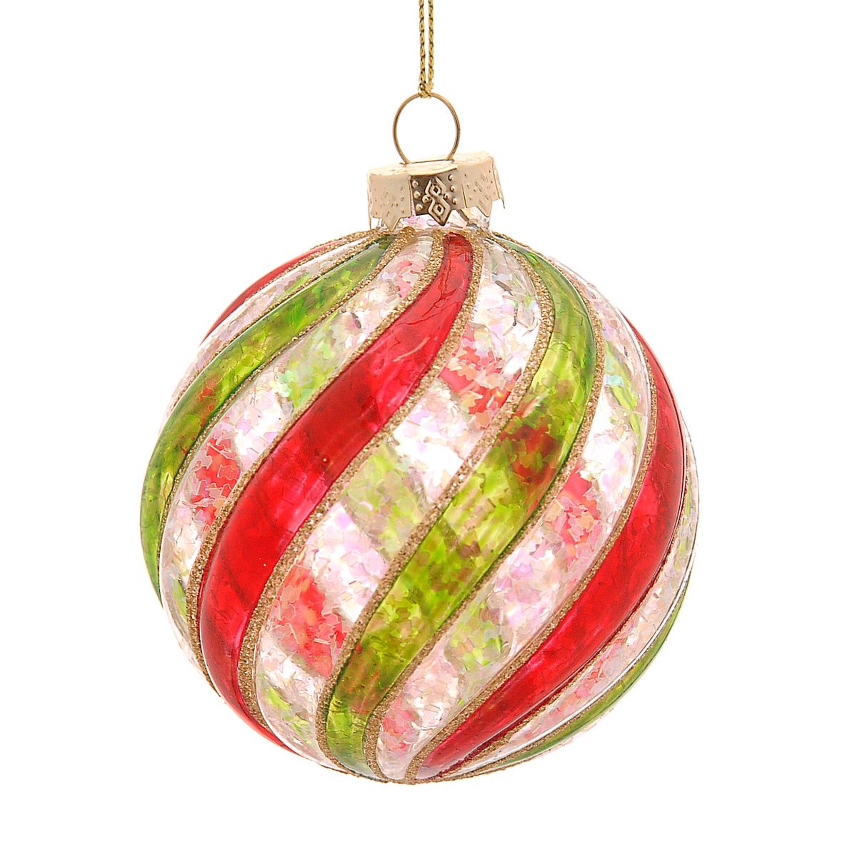 ΜΠΑΛΑ ΡΙΓΕ ΠΡΑΣΙΝΟ/ΚΟΚΚΙΝΟ 12cm ΓΥΑΛΙ image