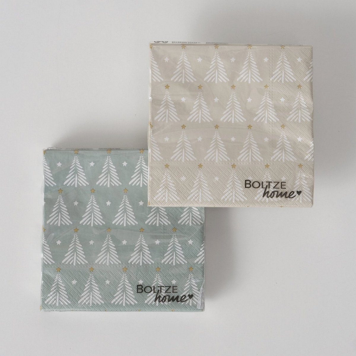 ΧΑΡΤΟΠΕΤΣΕΤΕΣ 20τμχ 2/ass ΣΧΕΔΙΟ ΧΡΙΣΤΟΥΓ ΔΕΝΤΡΟ Scarlett  ΜΠΕΖ ΠΡΑΣΙΝΟ ΧΑΡΤΙ image