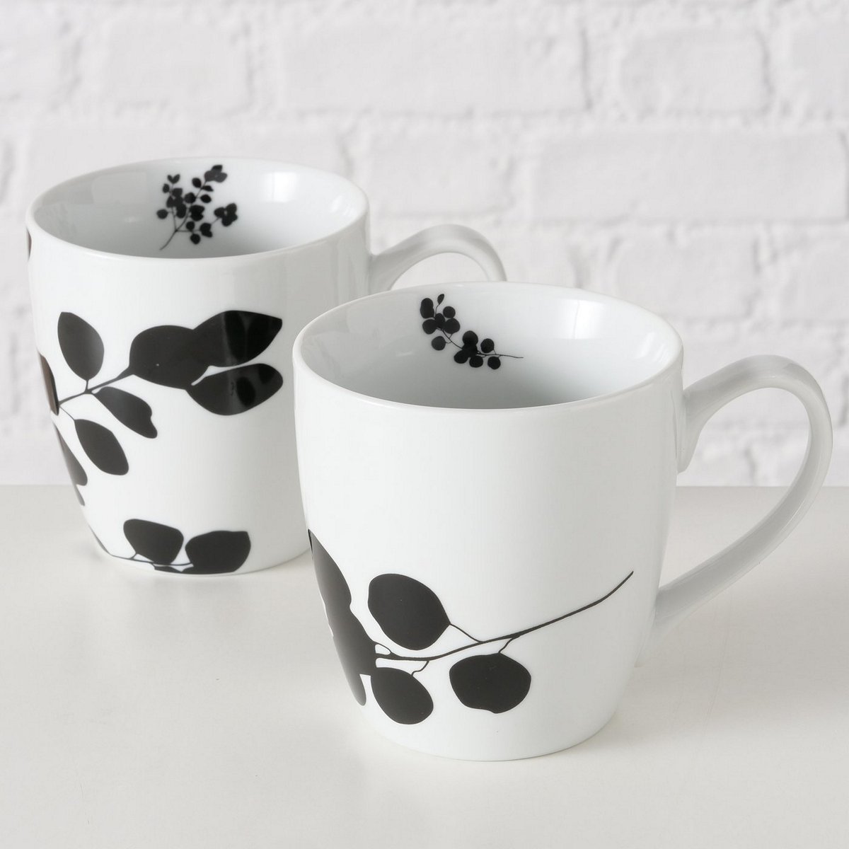 ΚΟΥΠΑ Jumbo 2/ass ΣΧΕΔΙΟ Calypso ΛΕΥΚΟ ΜΑΥΡΟ 480ml Dishwasher proof ΠΟΡΣΕΛΑΝΗ image