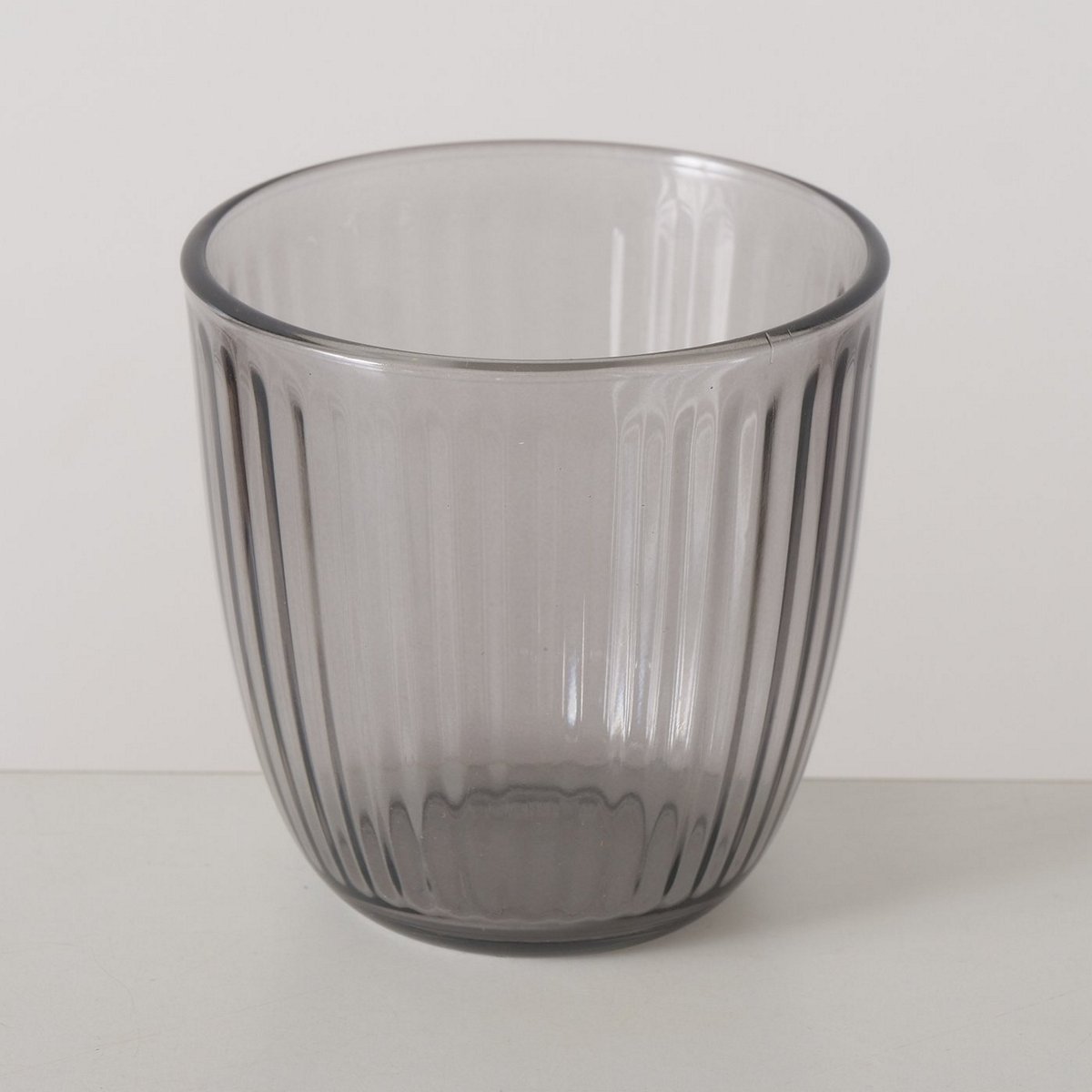 ΠΟΤΗΡΙ ΝΕΡΟΥ ΓΚΡΙ Larina Dishwasher proof d9 h9cm ΓΥΑΛΙ image