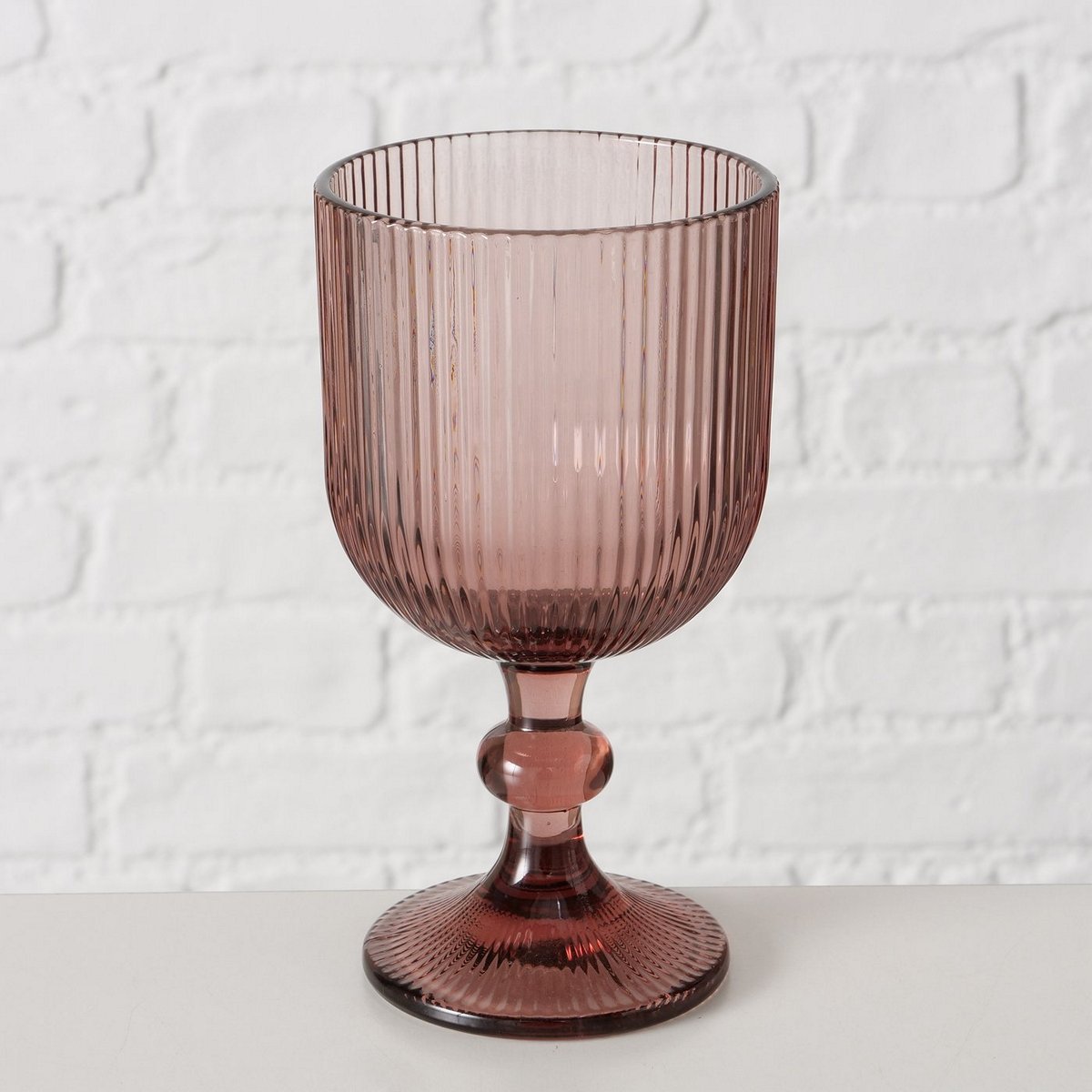 ΠΟΤΗΡΙ ΚΡΑΣΙΟΥ ΣΚ.ΡΟΖ Rigano ΓΥΑΛΙ Dishwasher proof D9 H17cm image