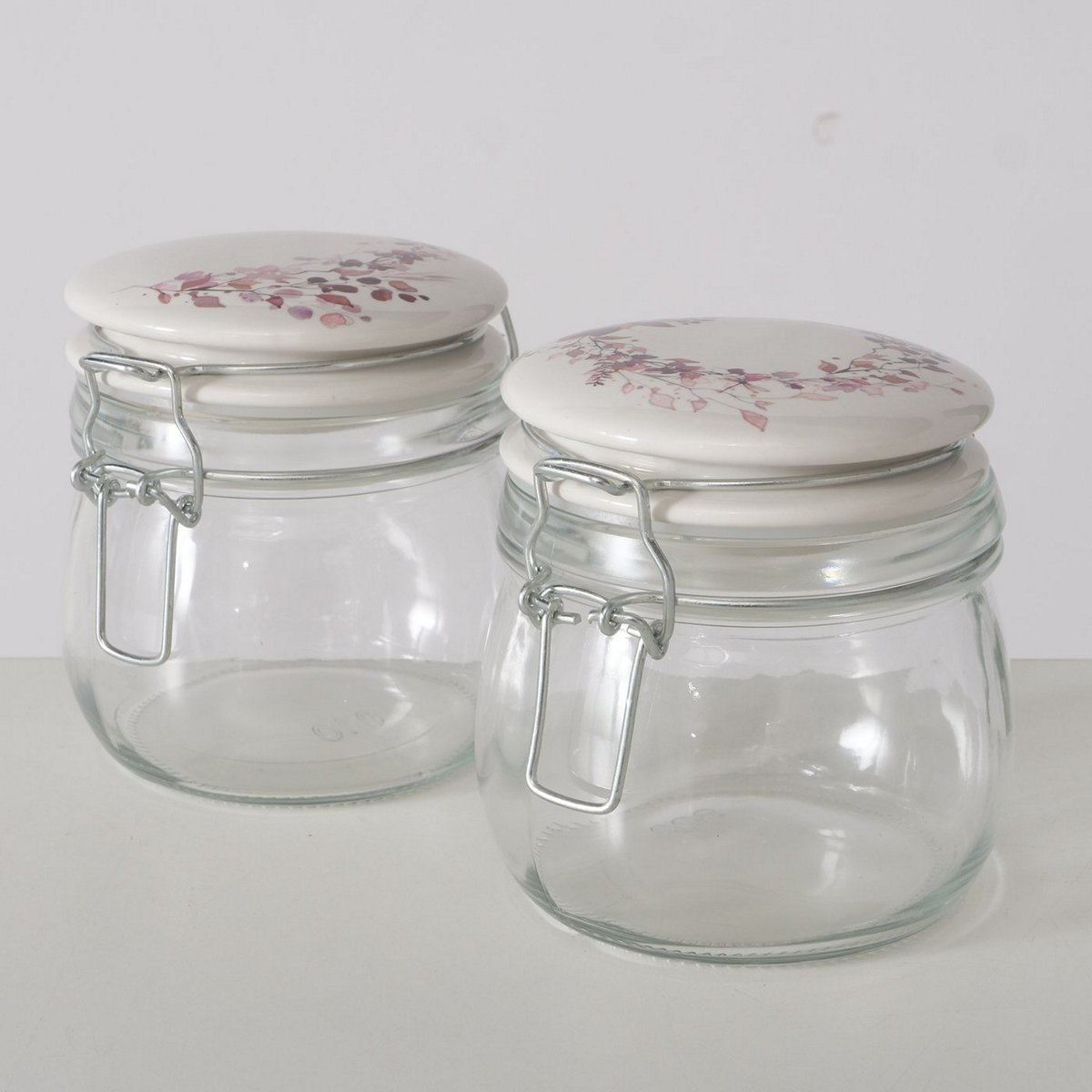 ΔΟΧΕΙΟ ΑΠΟΘΗΚΕΥΣΗΣ 2/ass ΣΧΕΔΙΟ ΦΥΛΛΑ ΚΑΦΕ ΡΟΖ Bernada 450ml 12Χ11Χ11cm Iron ΓΥΑΛΙ ΠΟΡΣΕΛΑΝΗ ΣΙΛΙΚΟΝΗ image