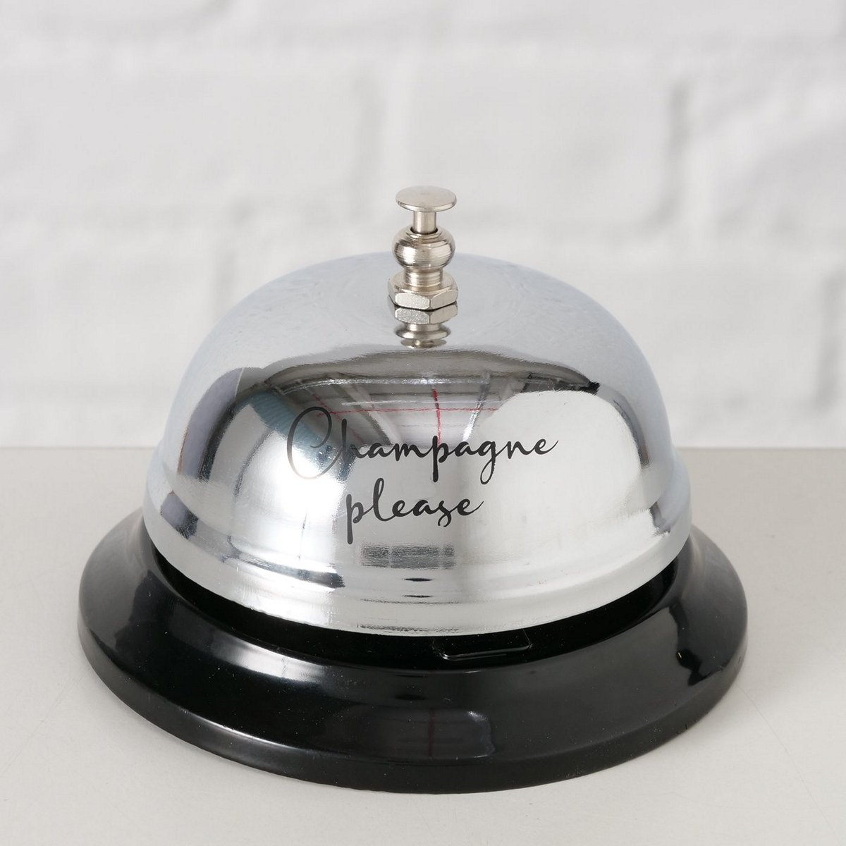 ΚΟΥΔΟΥΝΙ ΑΣΗΜΙ ΜΕΤΑΛΛΙΚΟ Champagner ΜΑΥΡΗ ΒΑΣΗ Η6cm D8 image