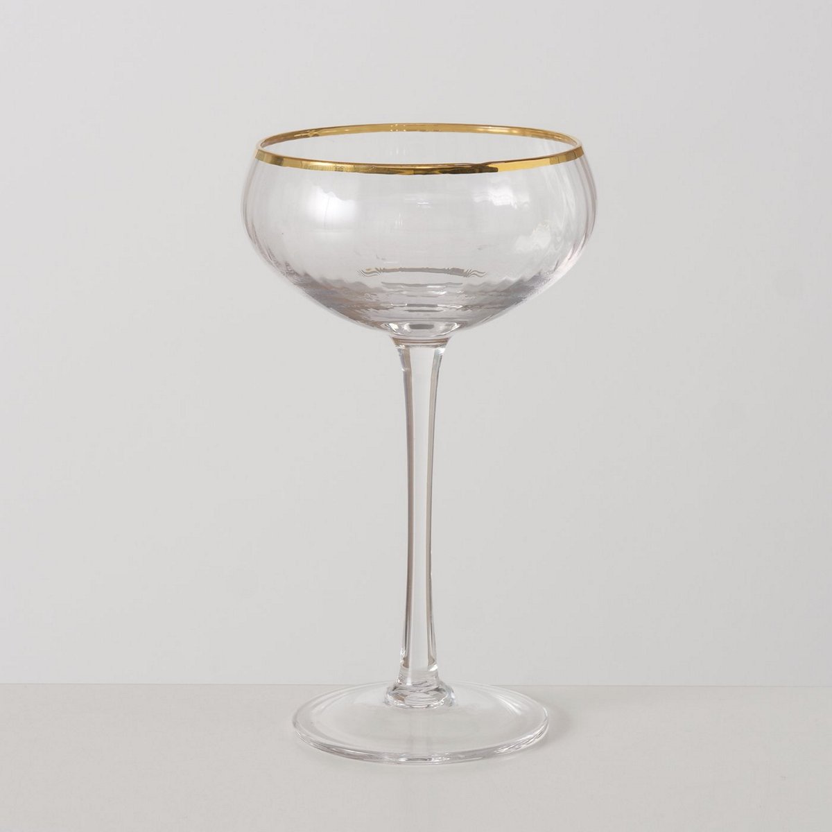 ΠΟΤΗΡΙ ΣΑΜΠΑΝΙΑΣ Sofia ΓΥΑΛΙ ΔΙΑΦΑΝΕΣ ΜΕ ΧΡΥΣΗ ΡΙΓΑ D10 H17cm image