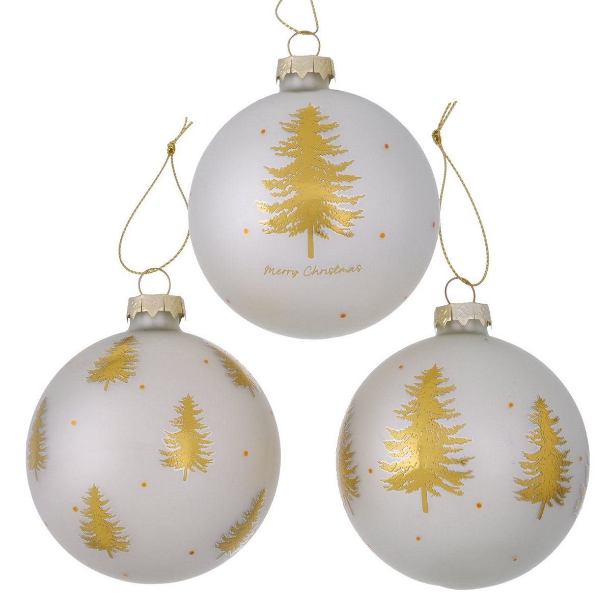 ΜΠΑΛΑ 3/ass ΛΕΥΚΟ ΠΟΥΑ Platina ΔΕΝΤΡΟ ΧΡΥΣΟ D8cm ΓΥΑΛΙ image