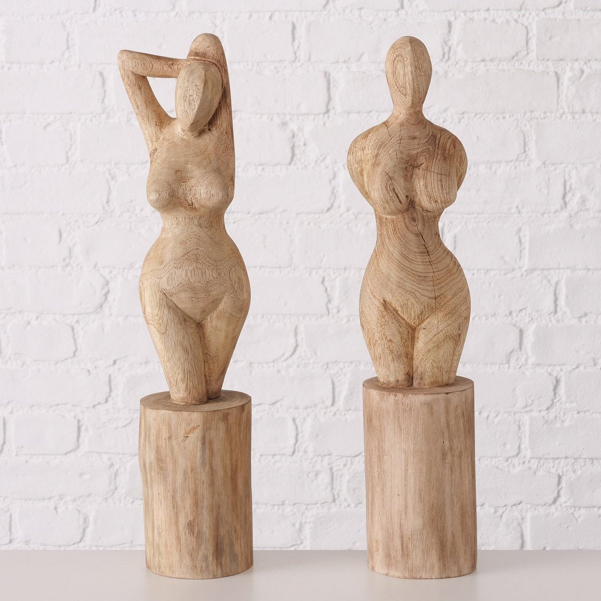 ΓΥΝΑΙΚΑ ΦΙΓΟΥΡΑ 2/ass Valeran ΞΥΛΟ Μάνγκο ΦΥΣΙΚΟ 12Χ10Χ53cm image