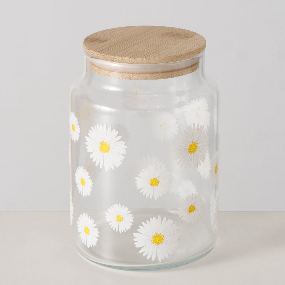ΔΟΧΕΙΟ ΑΠΟΘΗΚΕΥΣΗΣ Daisy ΣΧΕΔΙΟ ΜΑΡΓΑΡΙΤΑ 890ml H14cm D10cm ΔΙΑΦΑΝΕΣ ΓΥΑΛΙ ΚΑΠΑΚΙ Bamboo image