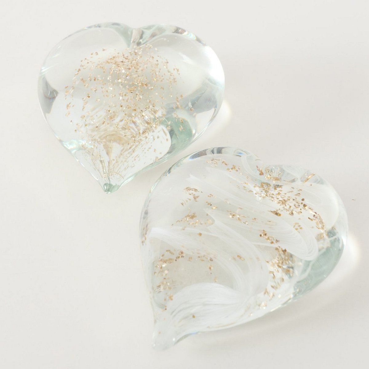 ΒΑΡΙΔΙΟ ΚΑΡΔΙΑ 2/Ass Marmo ΧΡΥΣΟ ΔΙΑΦΑΝΕΣ ΓΥΑΛΙ 8x11x3cm image