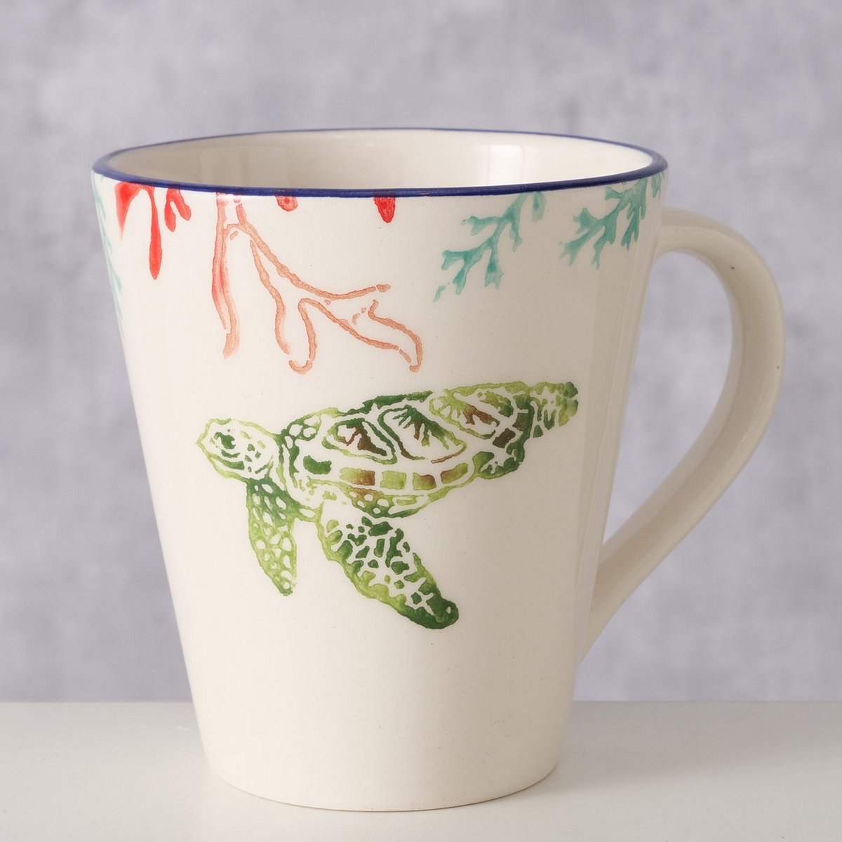 ΚΟΥΠΑ Jumbo ΣΧΕΔΙΟ ΧΕΛΩΝΑ Turtle 440ml ΕΚΡΟΥ ΠΡΑΣΙΝΟ ΜΠΛΕ Dishwasher proof image