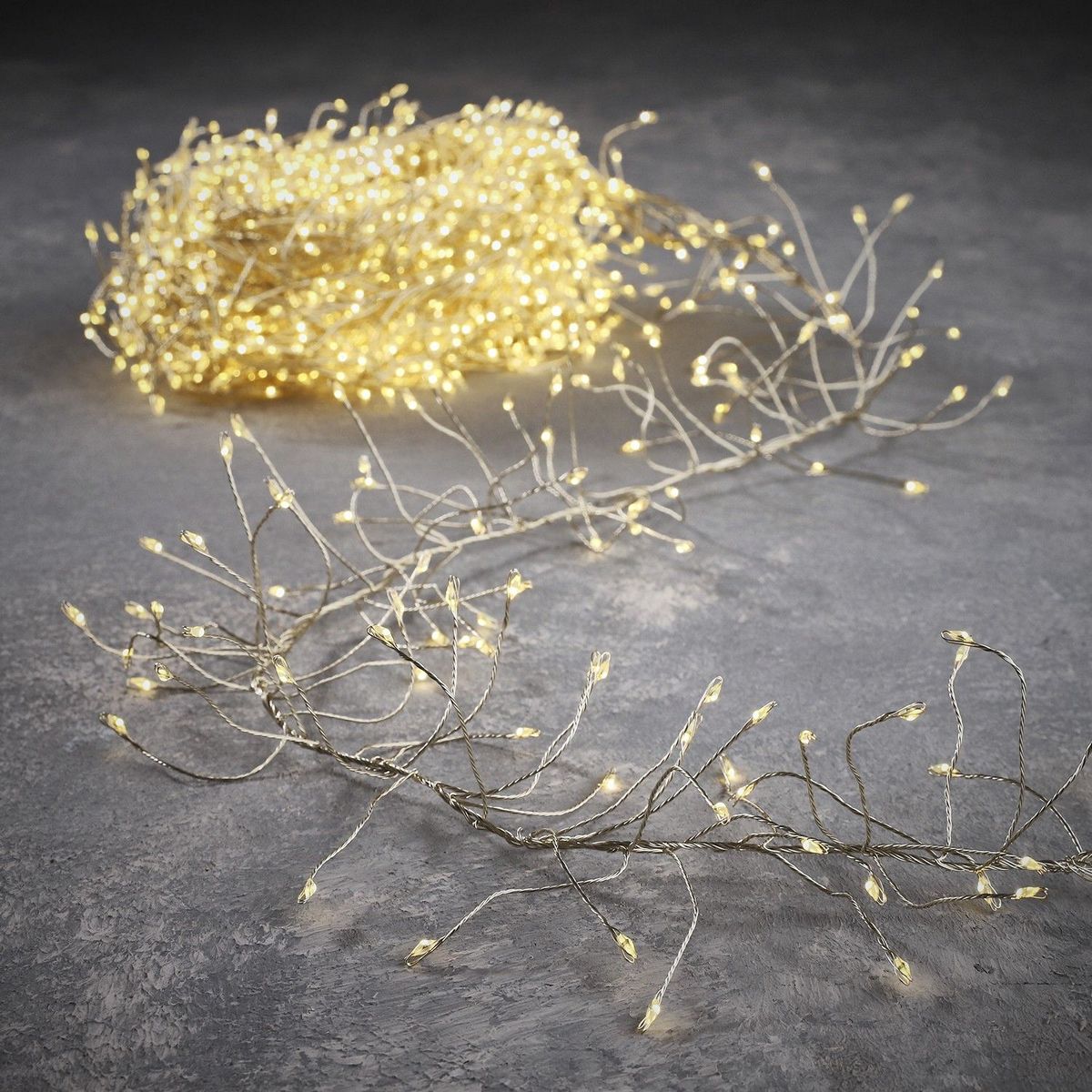 ΦΩΤΑΚΙΑ 960led ΣΥΡΜΑ ΑΣΗΜ L600cm timer 8 ΛΕΙΤΟΥΡΓΙΕΣ Cluster ΚΛΑΣΣΙΚΟ ΛΕΥΚΟ IP44 image