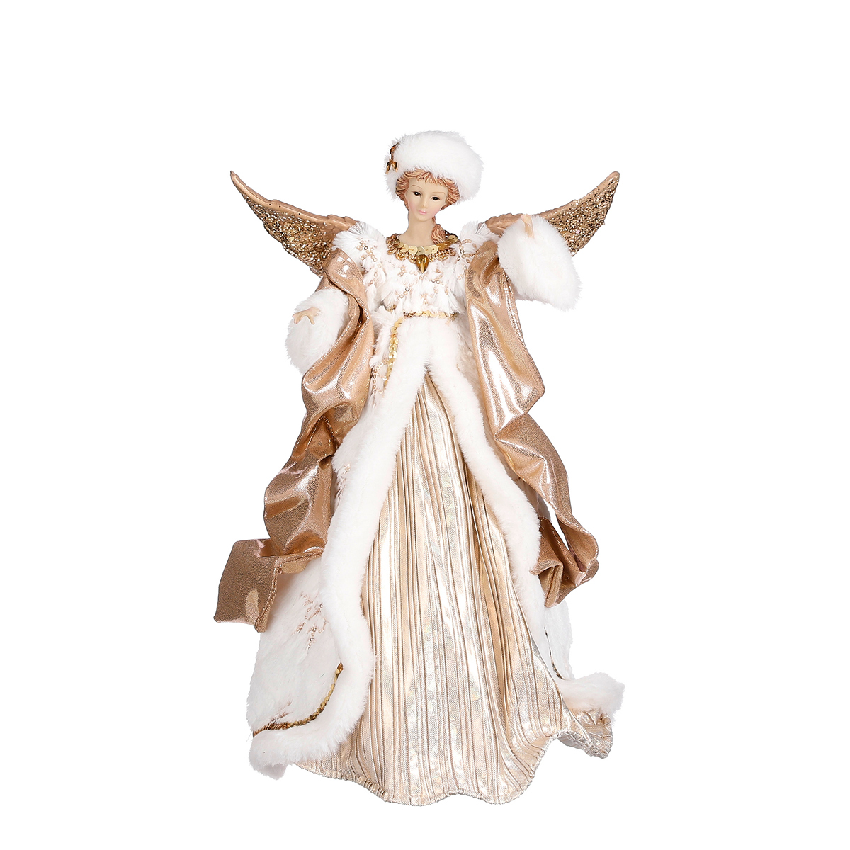 ΑΓΓΕΛΟΣ ΦΙΓΟΥΡΑ ΛΕΥΚΟ/ΧΡΥΣΟ- L24 w14 h41cm polyester image