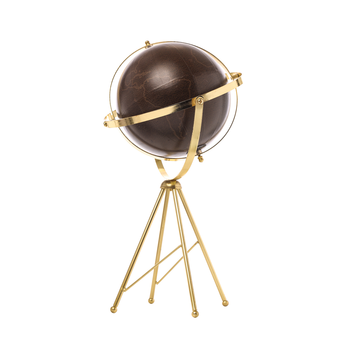 ΥΔΡΟΓΕΙΟΣ ΣΦΑΙΡΑ ΜΑΥΡΟ/ΧΡΥΣΟ ΣΕ ΤΡΙΠΟΔΗ ΒΑΣΗ ΜΕΤΑΛΙΚΗ ΧΡΥΣΗ D20 H50cm image