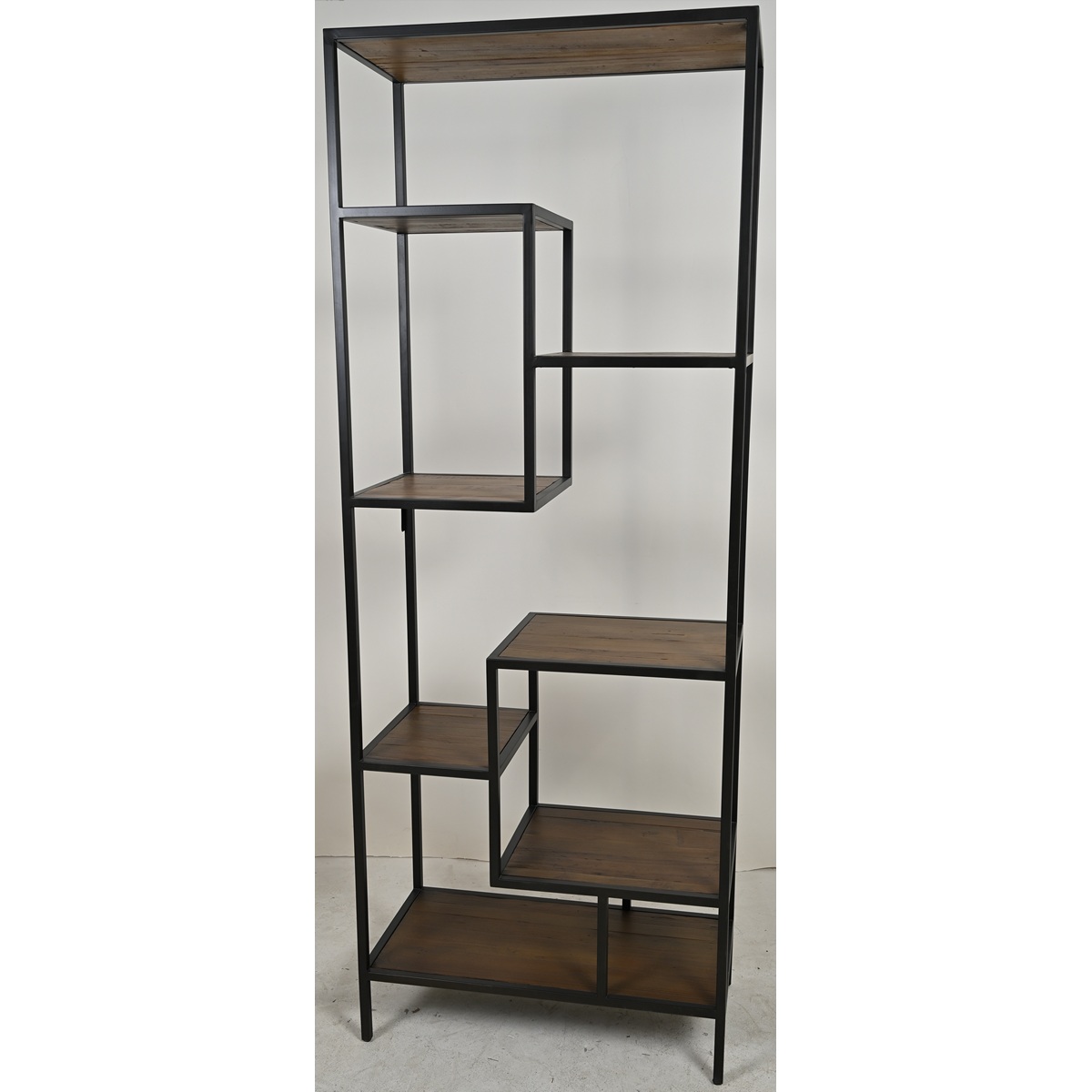 ΒΙΒΛΙΟΘΗΚΗ ΜΕΤΑΛΛΙΚΗ ΜΕ ΡΑΦΙΑ ΠΕΥΚΟ 51Χ41Χ183cm image