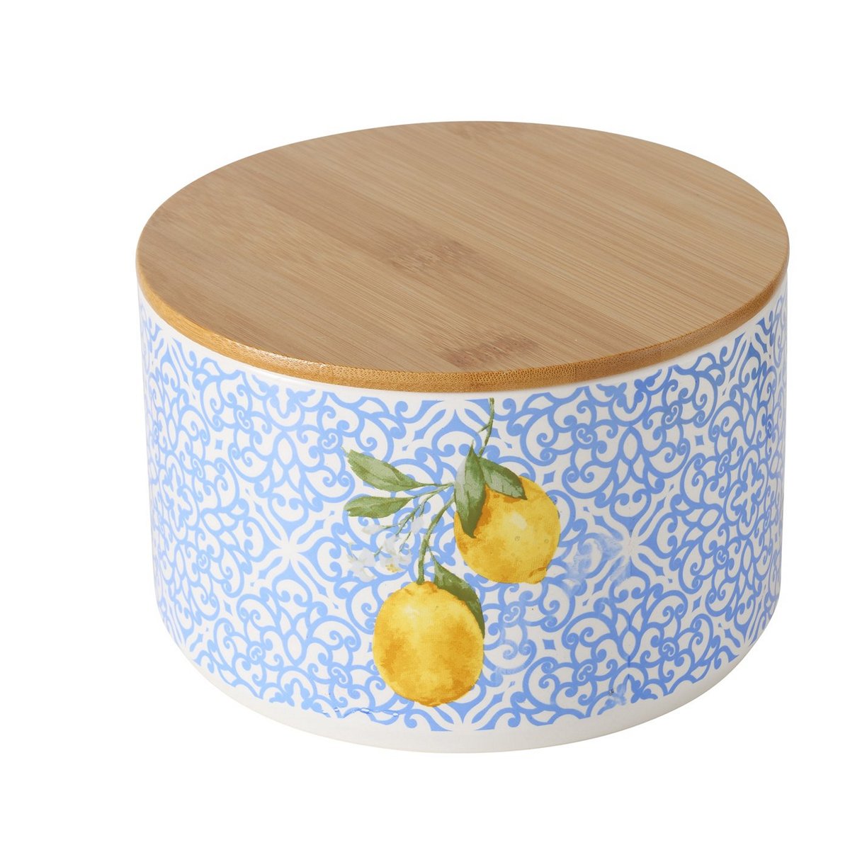 ΔΟΧΕΙΟ ΑΠΟΘΗΚΕΥΣΗΣ ΣΧΕΔΙΟ Capri ΛΕΜΟΝΙΑ ΜΠΛΕ ΚΙΤΡΙΝΟ H10cm image