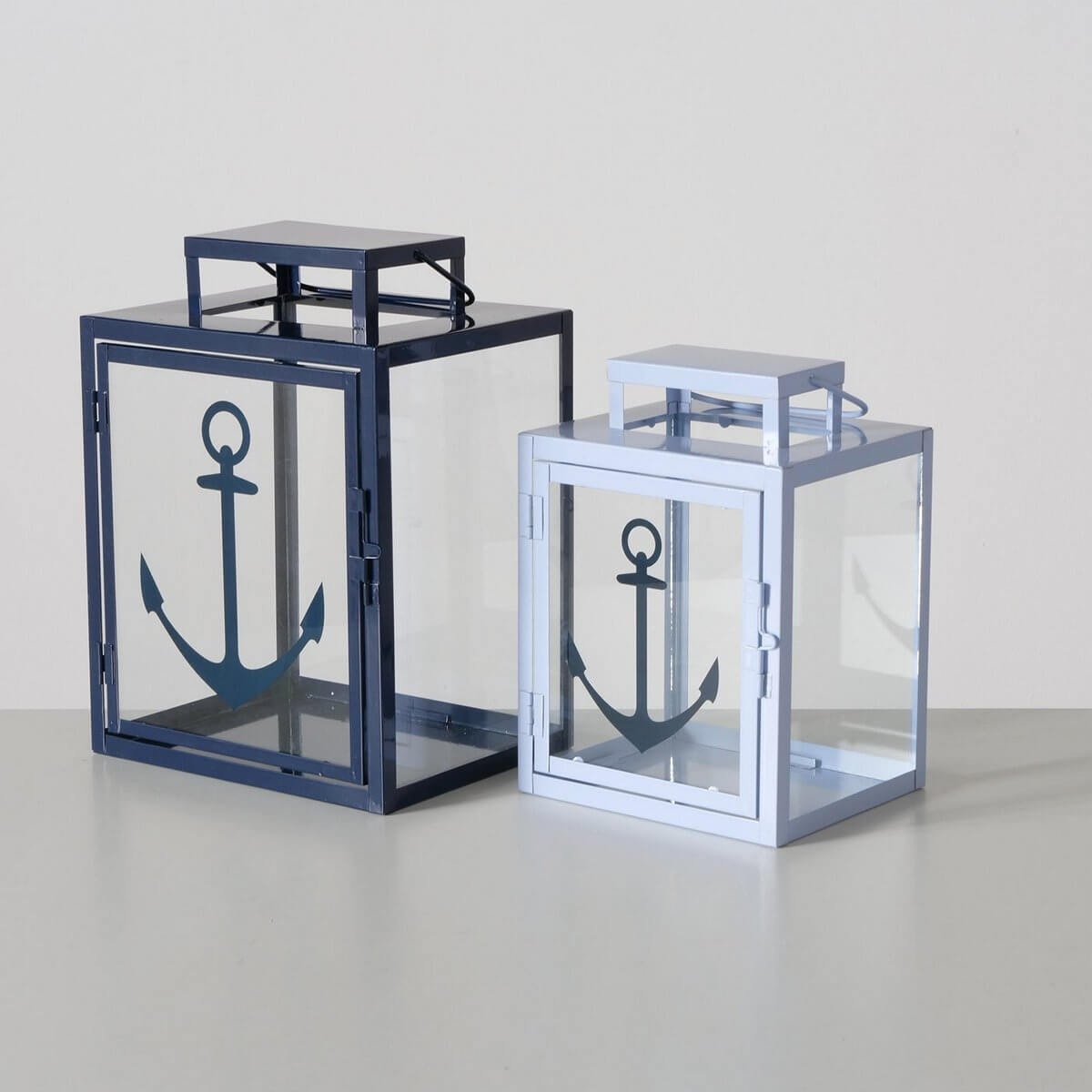 ΦΑΝΑΡΙ Busum ΣΧΕΔΙΟ ΑΓΚΥΡΑ ΓΑΛΑΖΙΟ ΜΕΤΑΛΛΟ H25cm W15cm 20-25-469 image