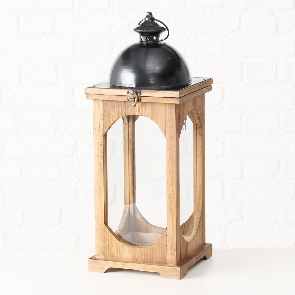 ΦΑΝΑΡΙ Melira ΦΥΣΙΚΟ ΞΥΛΟ ΜΑΥΡΟ ΜΕΤΑΛΛΟ 20Χ19Χ50cm 20-25-767 image