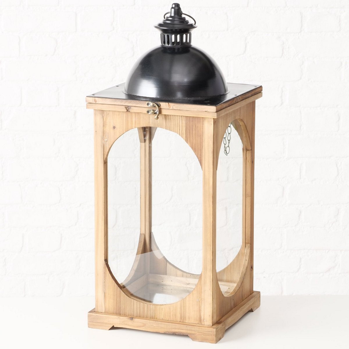 ΦΑΝΑΡΙ Melira ΦΥΣΙΚΟ ΞΥΛΟ ΜΑΥΡΟ ΜΕΤΑΛΛΟ 27Χ26Χ61cm 20-25-767 image