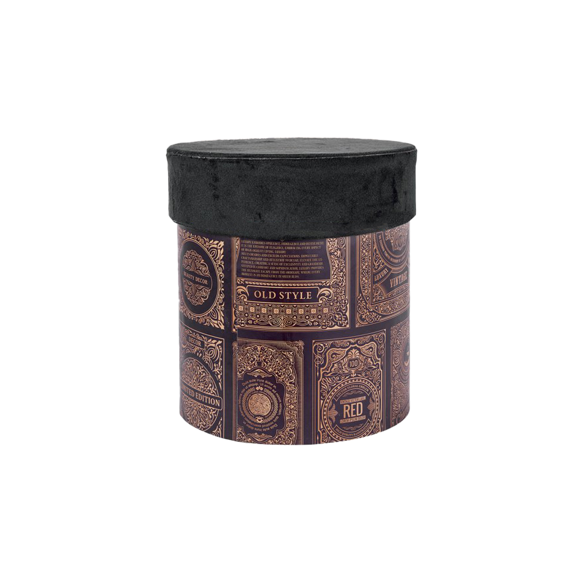 ΚΟΥΤΙ ΚΥΛΙΝΔΡΙΚΟ ΜΑΥΡΟ ΒΕΛΟΥΔΟ ΚΑΦΕ ΣΧΗΜΑΤΑ D18 image