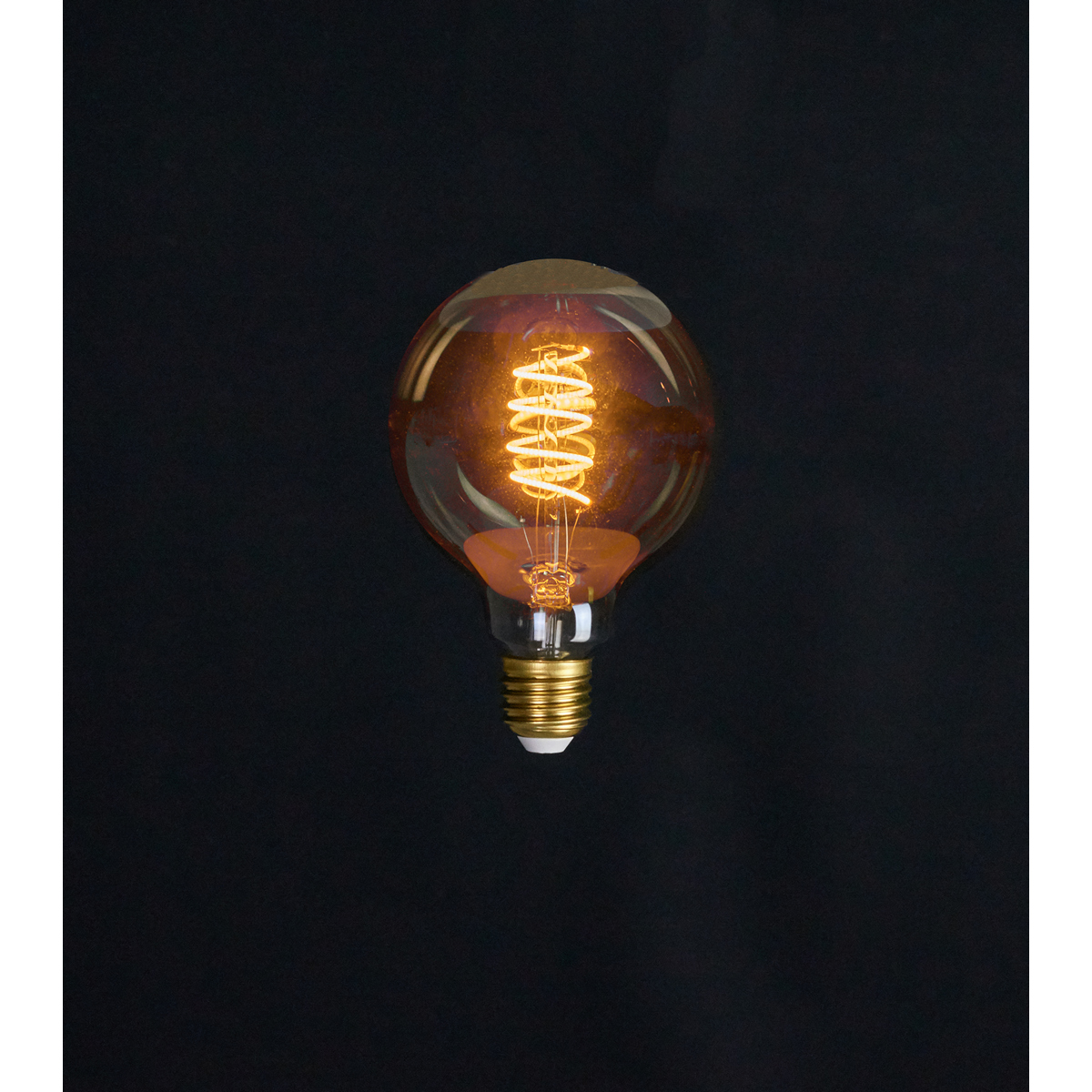 ΛΑΜΠΑ LED RETRO BULB SPIRAL 95X135MM 2W-1800K AMBER FINISH / E27 FITTING / NON DIMMABLE image