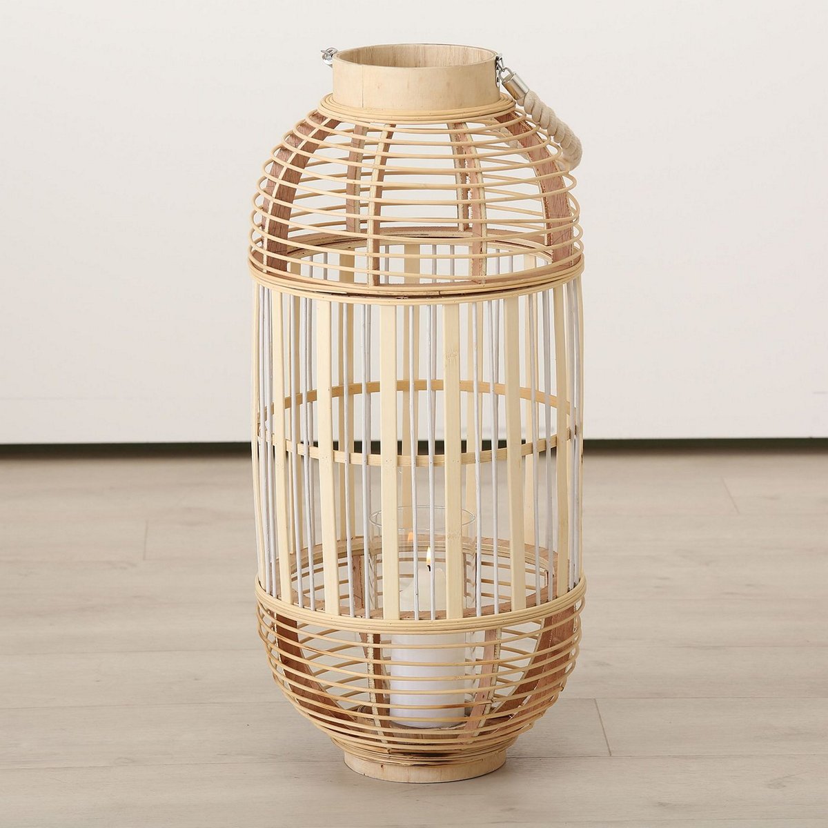 ΦΑΝΑΡΙ ΚΑΛΑΘΙ ΠΛΕΚΤΟ 20-87-914 Sheila  H80cm ΜΠΑΜΠΟΥ ΦΥΣΙΚΟ image