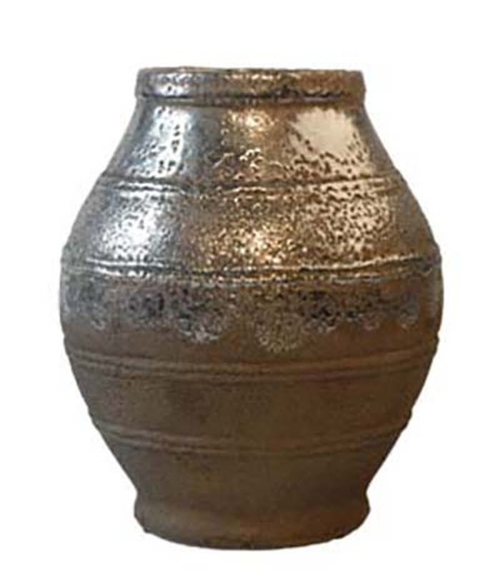 ΒΑΖΟ ΑΣΗΜΙ ΜΙΚΡΟ D:22X25.5 CM ΠΕΤΡΙΝΟ image