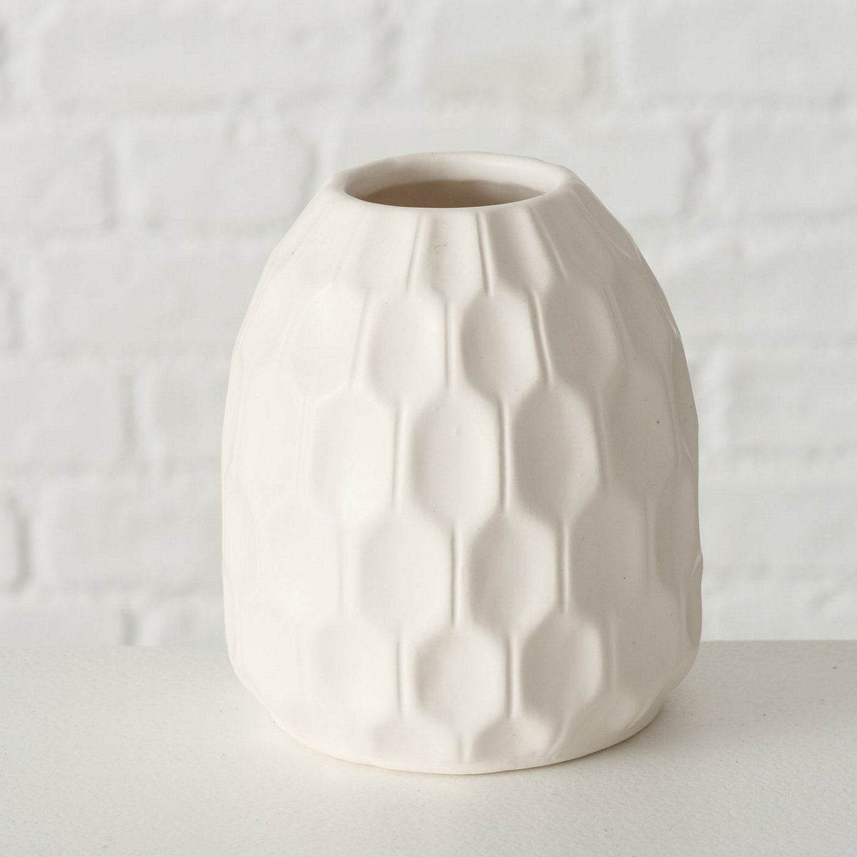 ΒΑΖΟ Simona H10cm D9cm ΛΕΥΚΟ KΕΡΑΜΙΚΟ 20-26-256 image