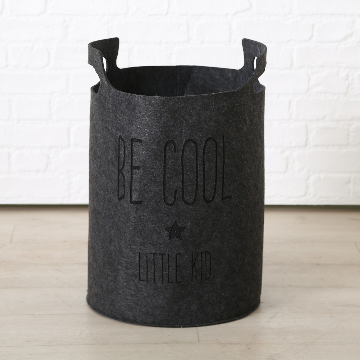 ΚΑΛΑΘΙ Cool ΜΑΥΡΟ-ΓΚΡΙ ΜΕ ΓΡΑΜΜΑΤΑ H50cm D30cm ΤΣΟΧΑ (100% Polyester) 20-88-506 image