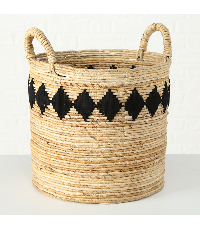 ΚΑΛΑΘΙ ΨΑΘΙΝΟ Indio ΦΥΣΙΚΟ ΜΑΥΡΟ ΣΧΕΔΙΟ 20-92-788 L0 W0 H44 D38cm image