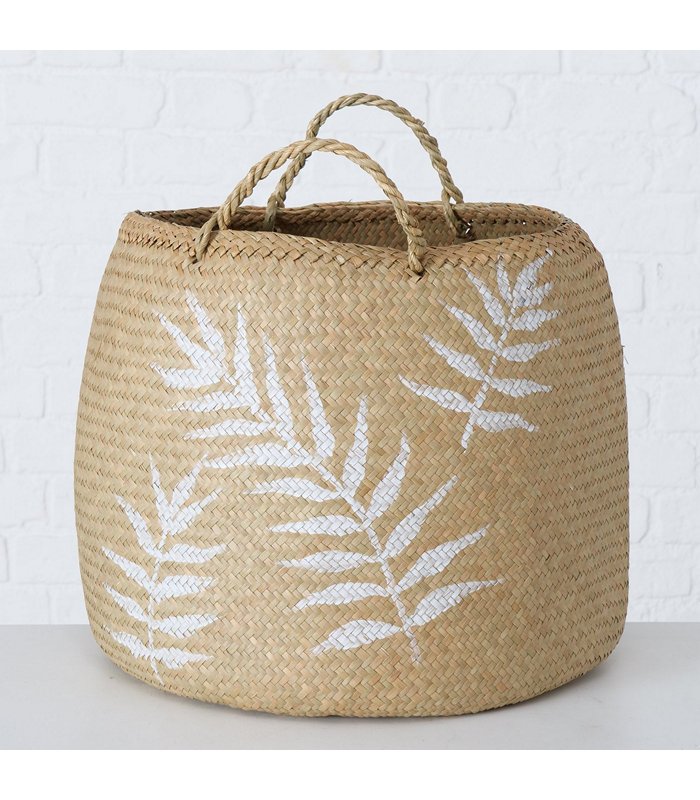 ΚΑΛΑΘΙ Lieka ΣΧΕΔΙΟ ΛΕΥΚΗ ΦΤΕΡΗ H45 D39cm Θαλασσόχορτο 20-95-607 L0 W0 H45 D39cm image