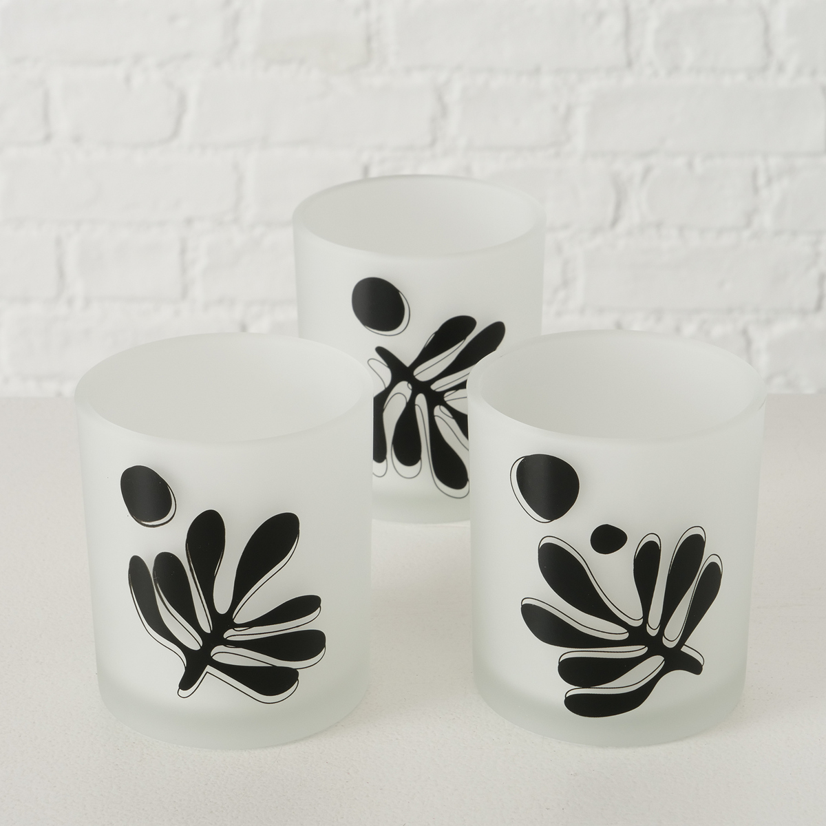 ΚΗΡΟΠΗΓΙΟ Matty 3/ass ΣΧΕΔΙΟ ΑΣΠΡΟΜΑΥΡΟ ΓΥΑΛΙ 20-95-612 L0 W0 H8 D7cm image