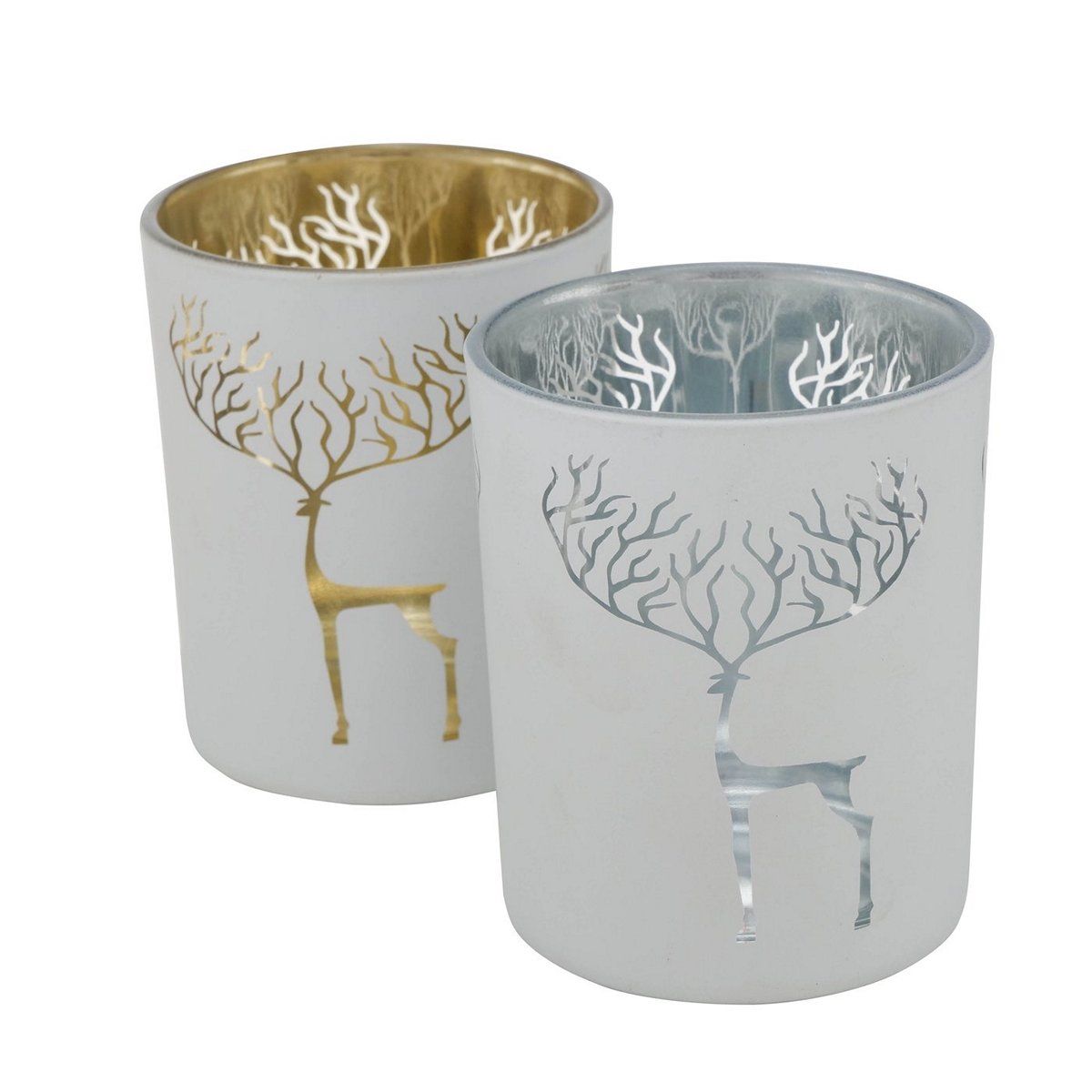 ΚΗΡΟΠΗΓΙΟ ΡΕΣΩ Lenza 2/ass ΛΕΥΚΟ/ΧΡΥΣΟ ΓΥΑΛΙ 20-96-334 L0 W0 H8 D7cm image