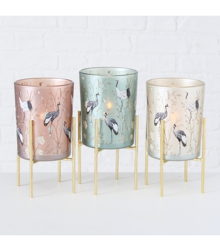 ΚΗΡΟΠΗΓΙΟ 3/ass ΣΧΕΔΙΟ ΕΡΩΔΙΟΣ Krano H20cm ΚΡΕΜ/ΡΟΖ/ΠΡΑΣΙΝΟ ΓΥΑΛΙ L0 W0 H20 D10cm image